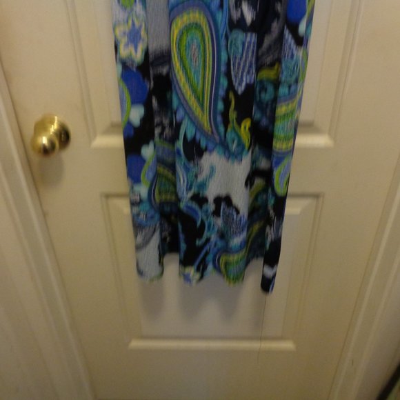 ELIE MCARTHY BOHO BEAUTIFUL OFF SHOULDER PAISLEYS MAXI DRESS PS - Picture 3 of 6